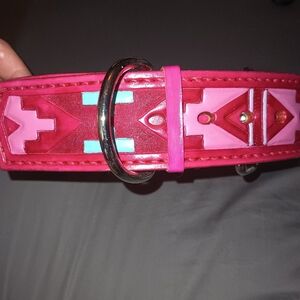 XL Leather Handtooled Handmade Dog Collar